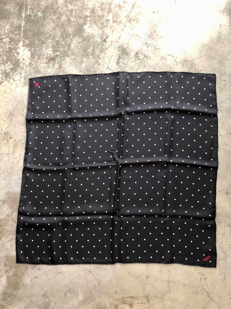 Ruby Silk Scarf – Essential Polka Dot (Deadstock)