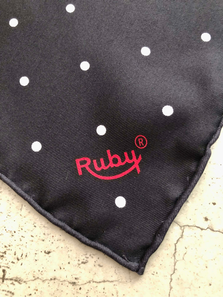 Ruby Silk Scarf – Essential Polka Dot (Deadstock)