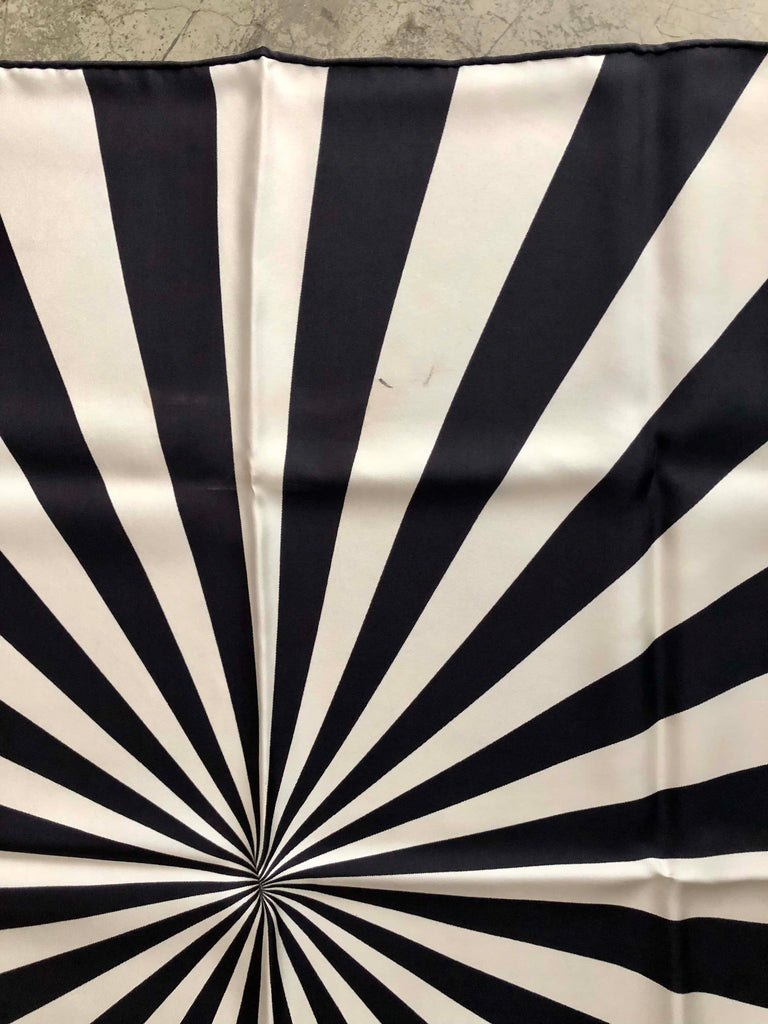 Ruby Silk Scarf – Sunburst Optical (Deadstock)