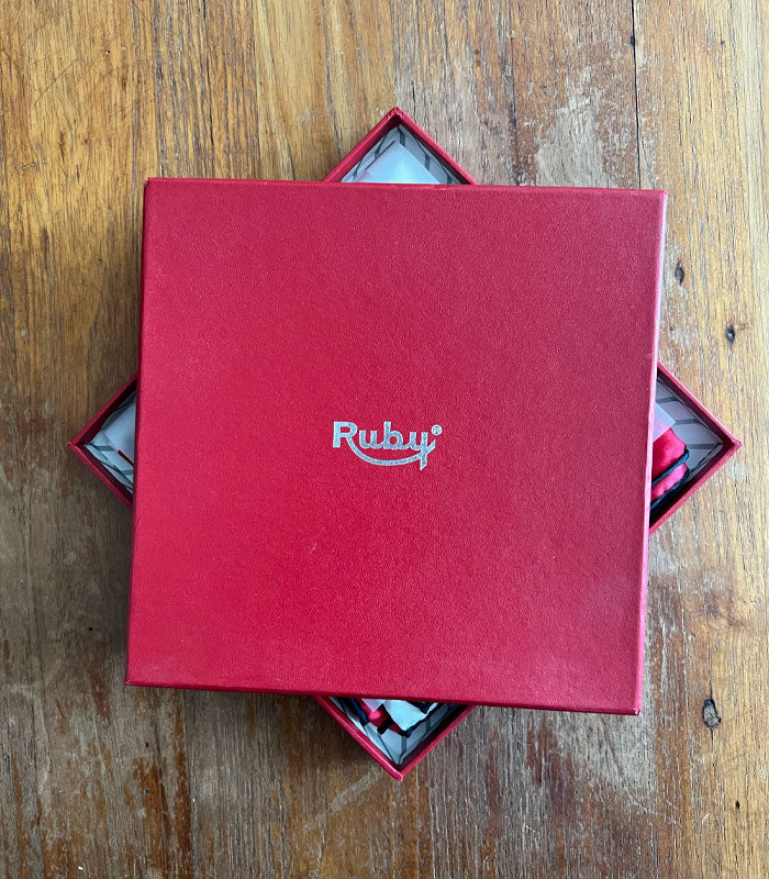 Ruby Silk Scarf – Racing Checker Red/White (Deadstock)