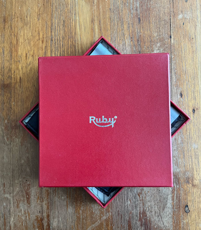 Ruby Silk Scarf – Essential Polka Dot (Deadstock)