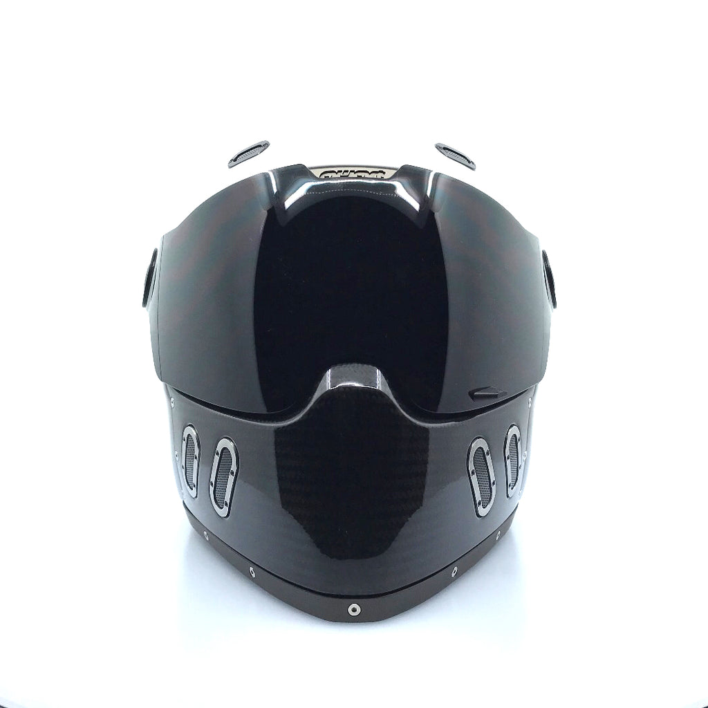 Qwart - Phoenix Custom White Glossy Carbon Mask - ANGRY LANE