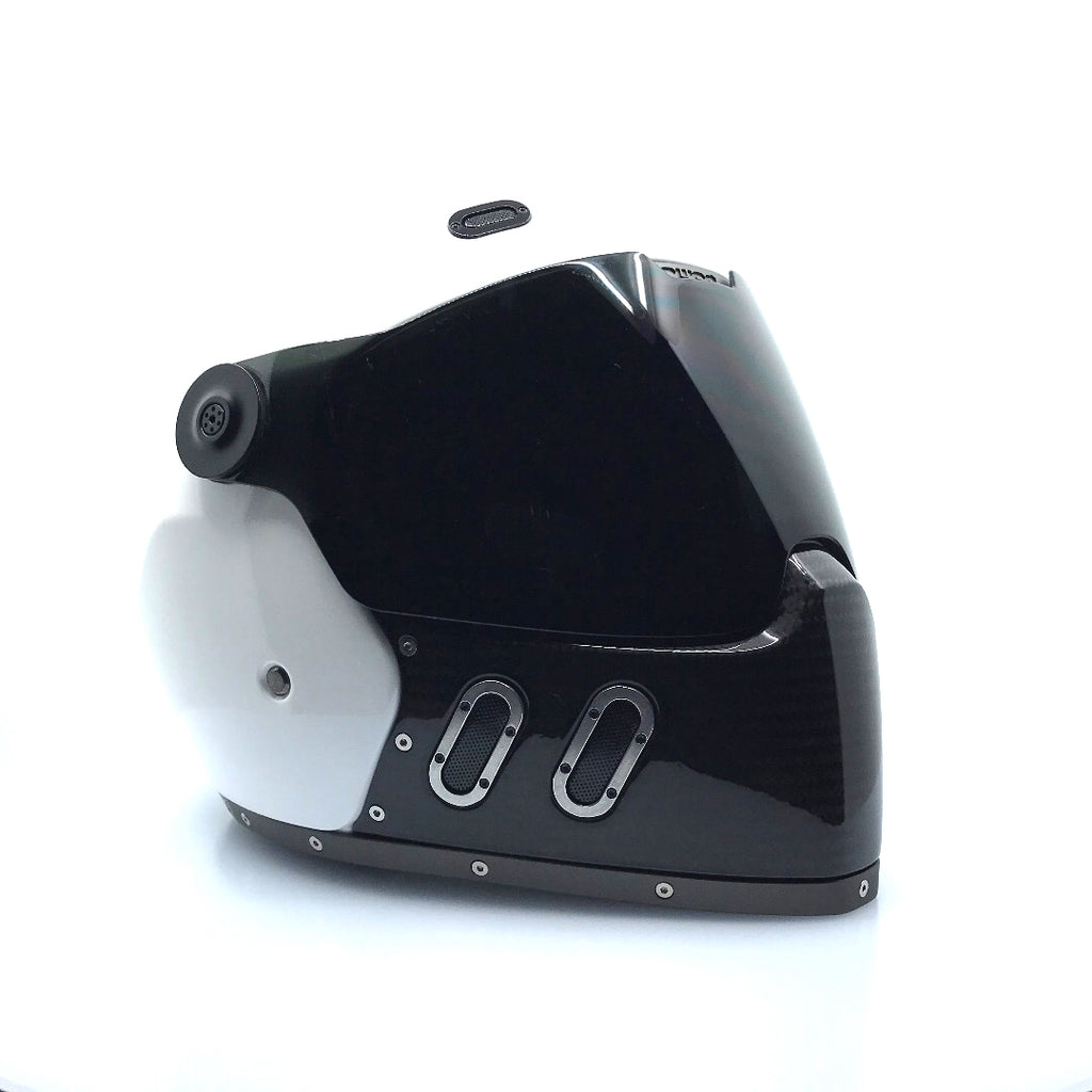 Qwart - Phoenix Custom White Glossy Carbon Mask - ANGRY LANE