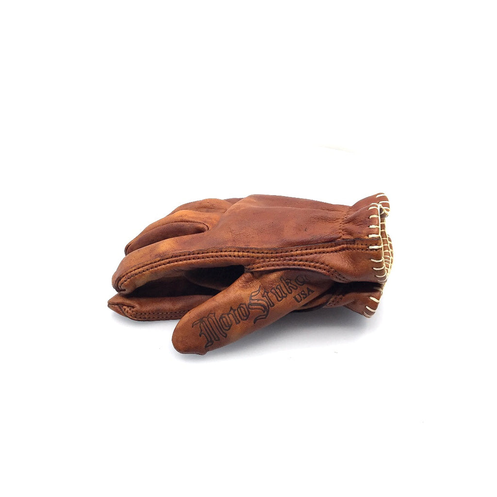 MotoStuka Leather Gloves - Oak - ANGRY LANE