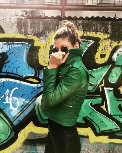 BIRDY - Cropped Leather Biker Jacket - ANGRY LANE