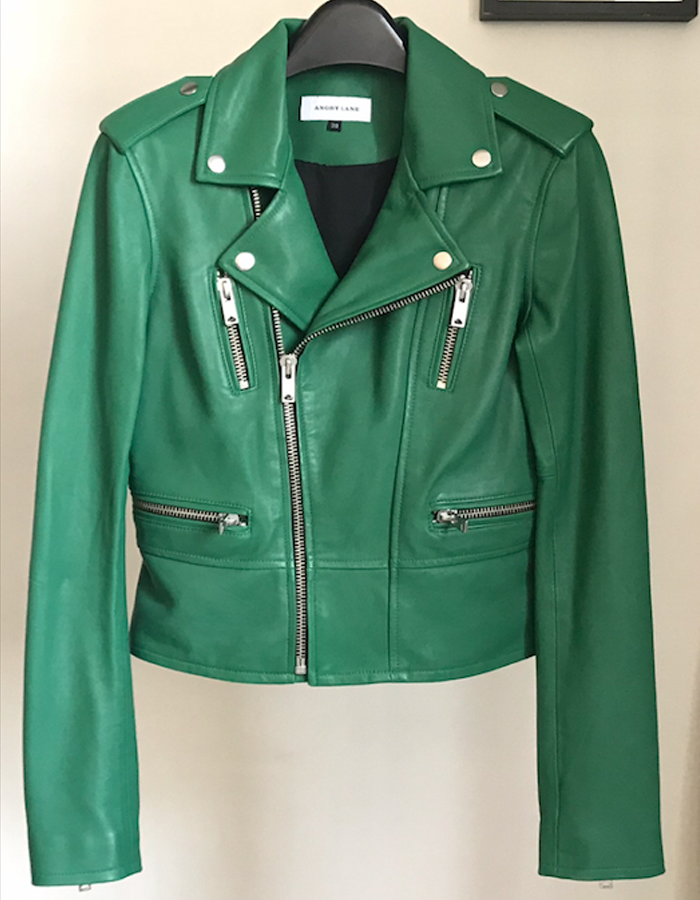 BIRDY - Cropped Leather Biker Jacket - ANGRY LANE