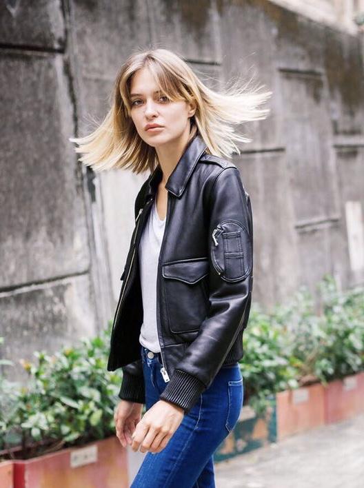 PAPPY BOMBER - Aviator Leather Jacket - ANGRY LANE