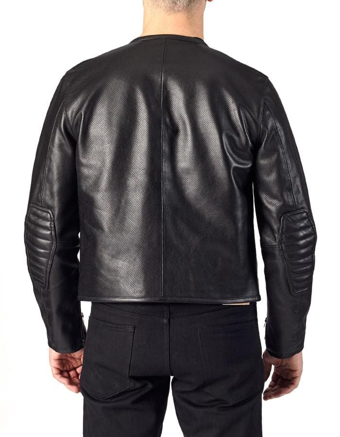 1/4 MILE - Full Perforated Leather Jacket - ANGRY LANE