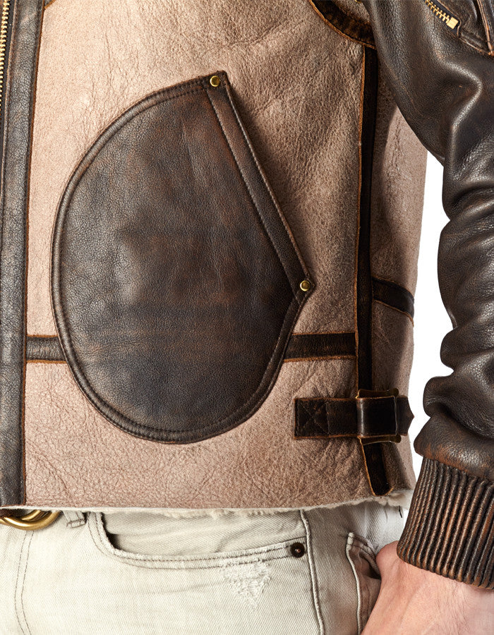 BOMBER - Shearling Aviator Jacket - ANGRY LANE