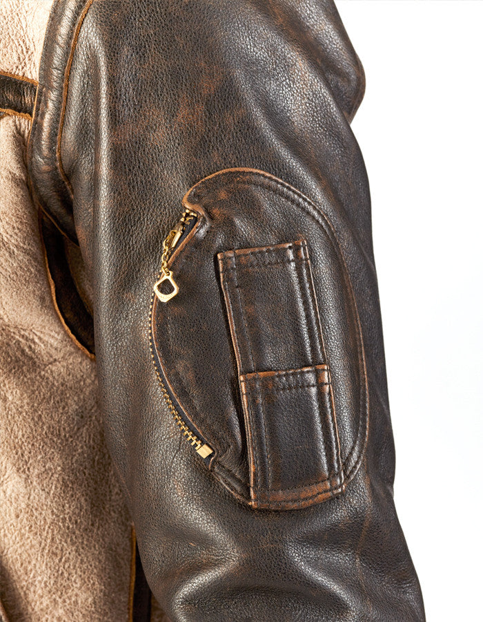 BOMBER - Shearling Aviator Jacket - ANGRY LANE