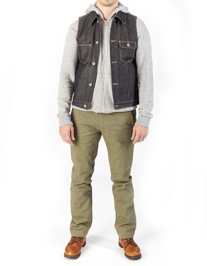 77 Japanese Denim Vest - ANGRY LANE