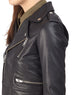BIRDY - Cropped Leather Biker Jacket - ANGRY LANE