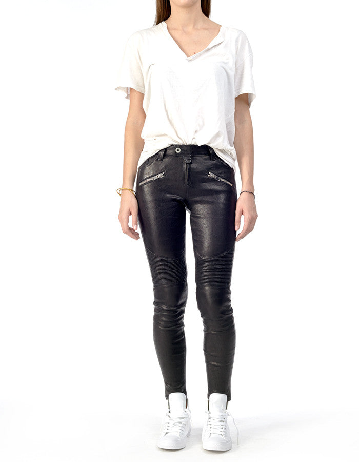 COCO - Stretch-Leather Skinny Pants - ANGRY LANE