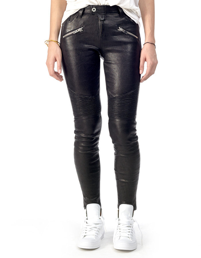 COCO - Stretch-Leather Skinny Pants - ANGRY LANE