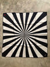 Ruby Silk Scarf – Sunburst Optical (Deadstock)