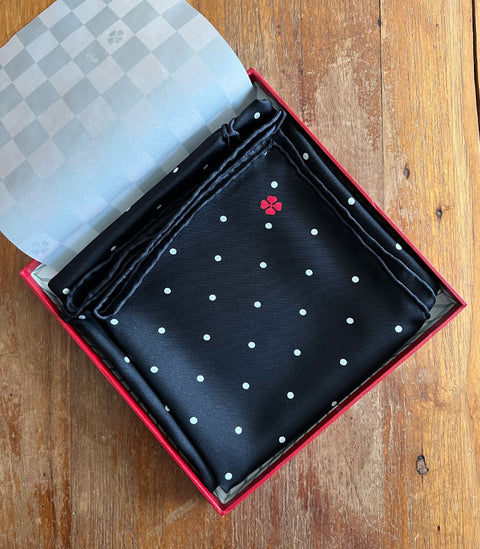 Ruby Silk Scarf – Essential Polka Dot (Deadstock)