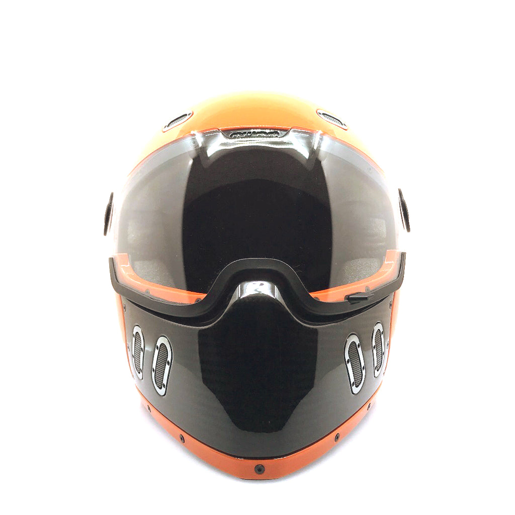 custom orange motorcycle helmet Qwart