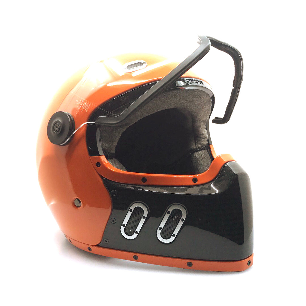 custom orange motorcycle helmet Qwart