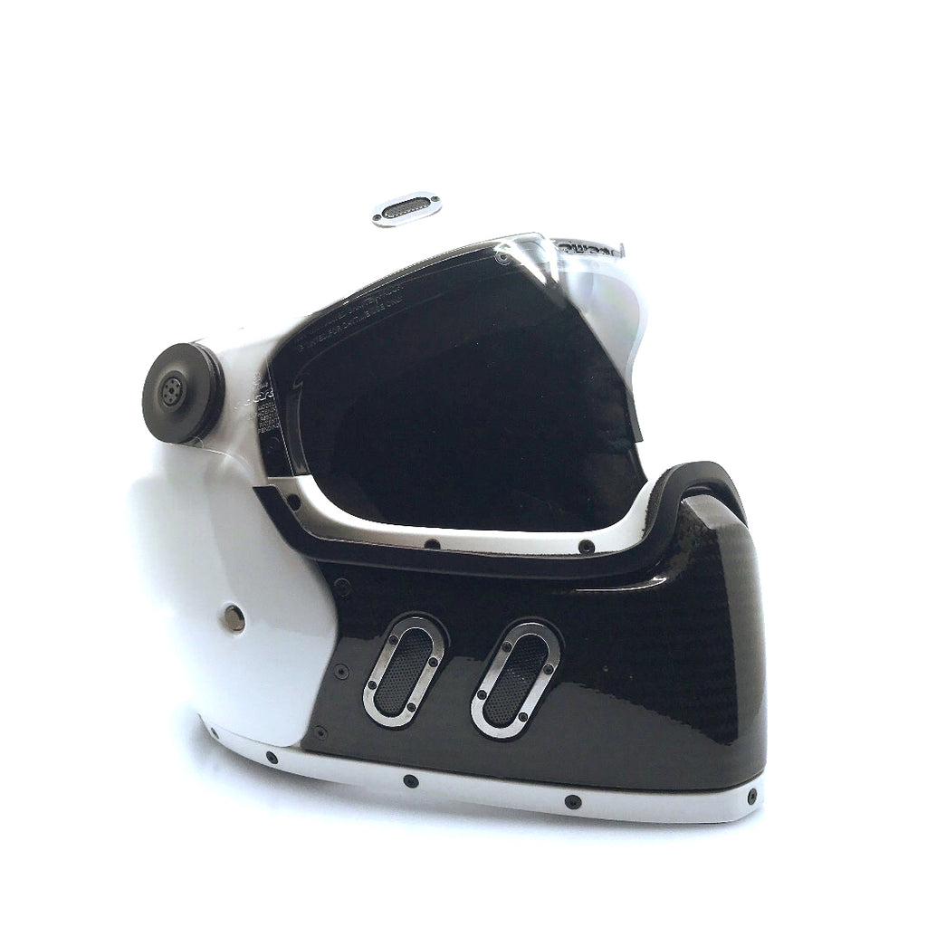 gloss white finish motorcycle helmet Qwart