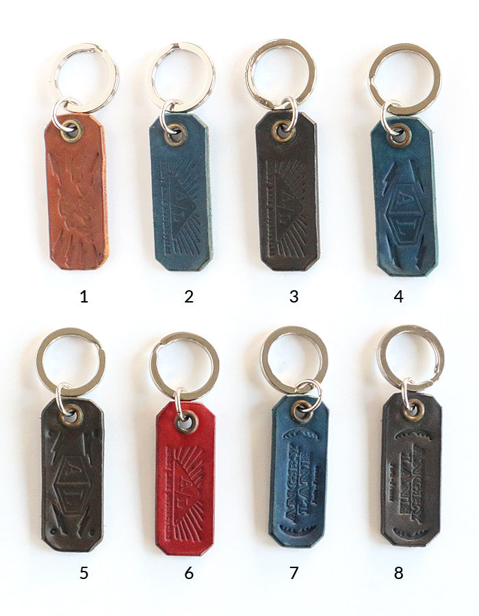 Leather keychain - ANGRY LANE