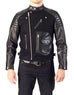 RACER - Leather & Wool Biker Jacket - ANGRY LANE