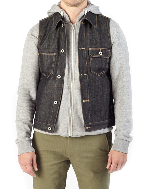 77 Japanese Denim Vest - ANGRY LANE