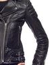 MAX - Textured-Leather Biker Jacket - ANGRY LANE